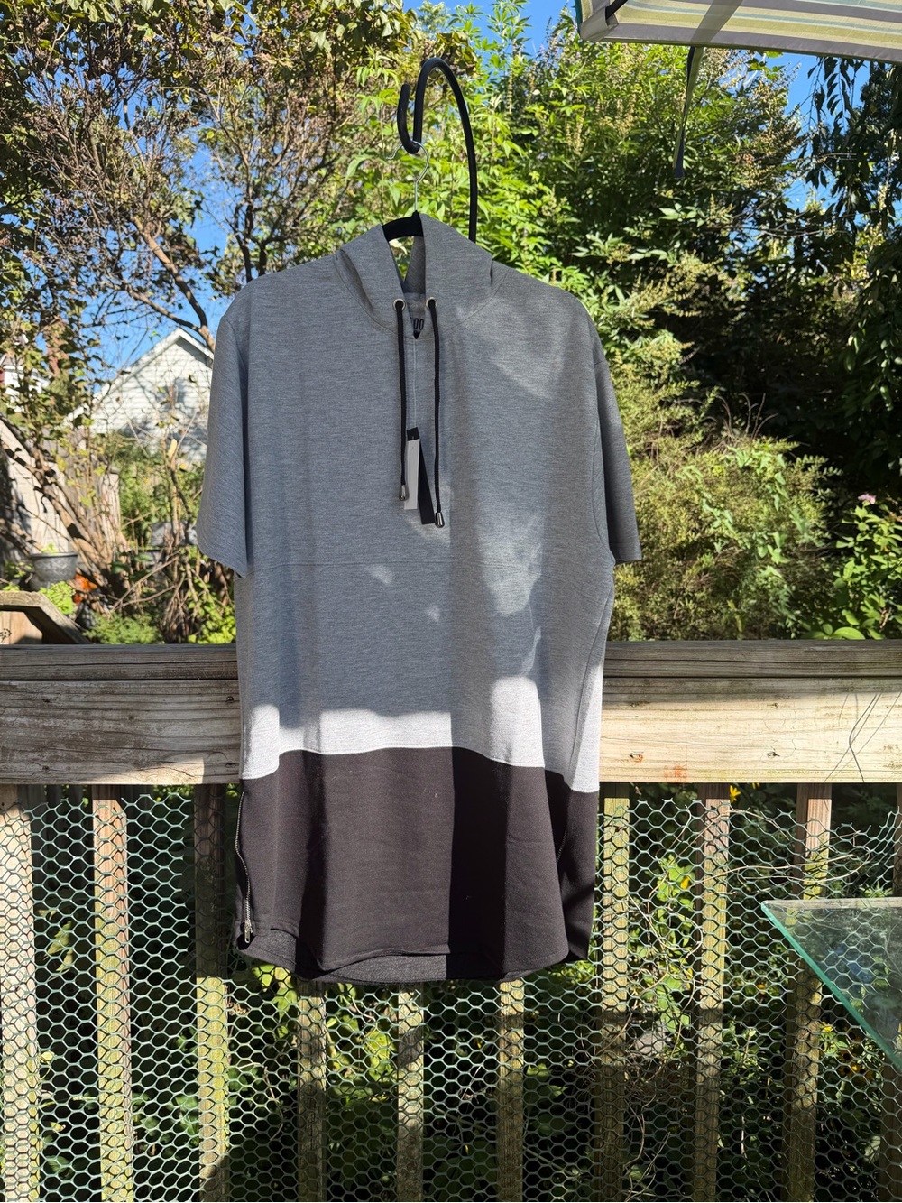Brooklyn Express Hood NWT Sweatshirt Shortsleeved Streetwear Side Zippers XL